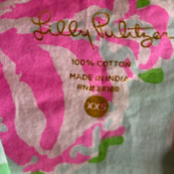 Lilly Pulitzer Pink and Green Floral Tunic - Picture 3 of 4